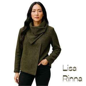 Lisa Rinna Green Oversized Teddy Bear Jacket NWOT Size XXS